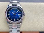 8+ Factory ROLEX Day-Date  36mm Rolex President Bracelet Replacement Blue Dial Watch